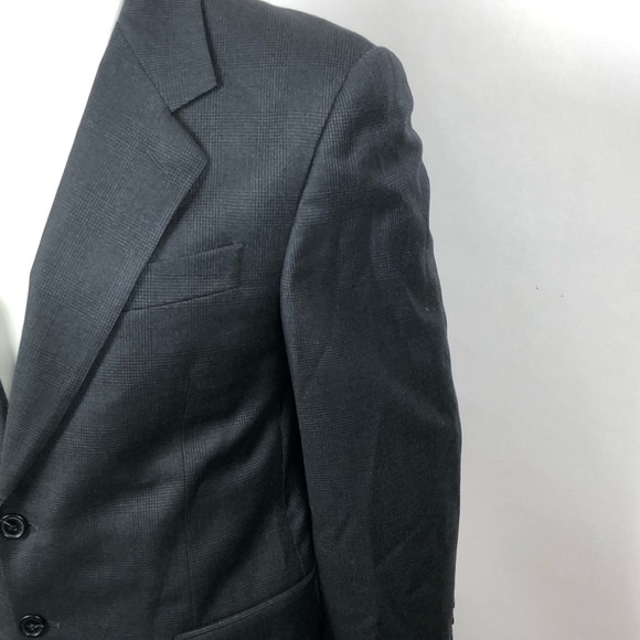 FENDI Men's Blazer Jacket 100% Virgin Wool Two Buttons Jacket Large Gray Black - Picture 3 of 9